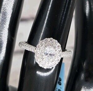 1 CT VVS 925 Sterling Silver Ring Size 6 Moisanite LDS Ring NEW